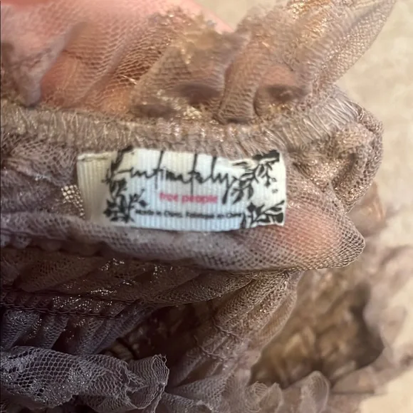 Free People mauve lace floral skirt - Picture 3 of 9